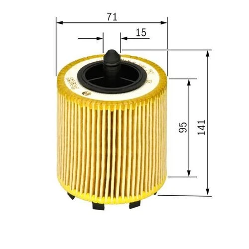 Bosch 1457429192  Yağ Filtresi Golf IV V VI Polo Jetta III IV Passat Caddy 04- Caddy III Transpor A3 1.9TDI / Yağ Filtresi 37876908 ürün görseli 1
