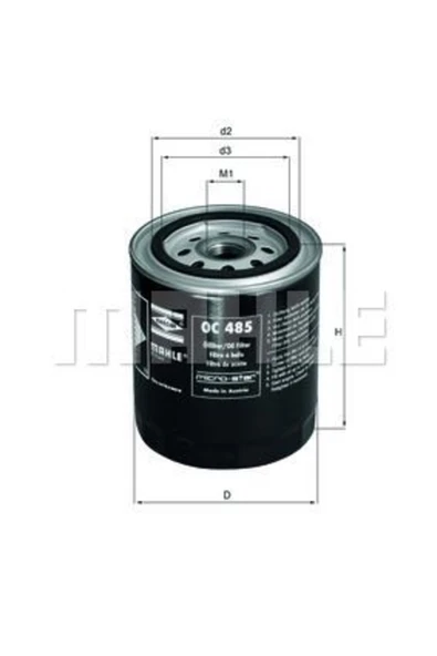 Mahle OC485 Oc485 Yağ Filtresi Passat / A4 A6 2.4 2.8 ürün görseli 1