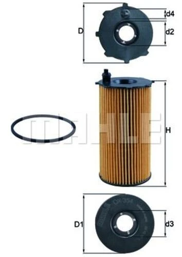 Mahle OX354D YAĞ FİLTRESİ CHEROKEE WRANGLER / NITRO 2.8 CRD ürün görseli 1