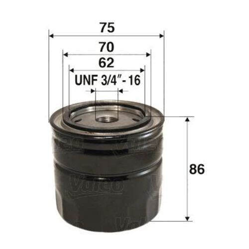 Valeo 586039  Yağ Filtresi Ford Fiesta IV 1.25I 16V ürün görseli 1