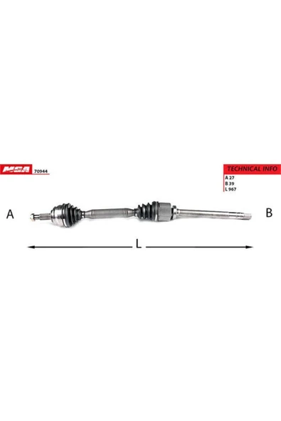 Mga 70944  Aks Sağ Laguna Iı 01-07 1.9 Dcı 6 Vites ürün görseli 1