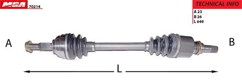 Mga 70214  Aks Komple Sol Abs'siz Clio Iıı Modus 1.4-1.6 K4j-k4m 1.5 K9k 5 Vites Robotıze Mcv 1.5 K9k 8200618501 ürün görseli 1