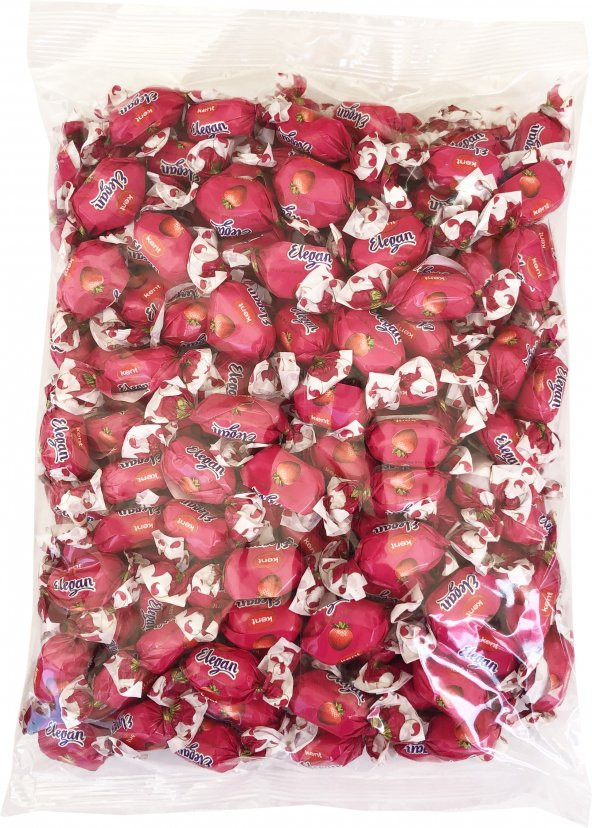 Kent Elegan Çilek Dolgulu Toffe Bayram Şekeri 1 KG ürün görseli 1