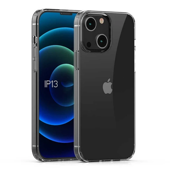 Gpack Apple iPhone 13 Kılıf Coss Şeffaf Silikon Sert Kapak ürün görseli 1