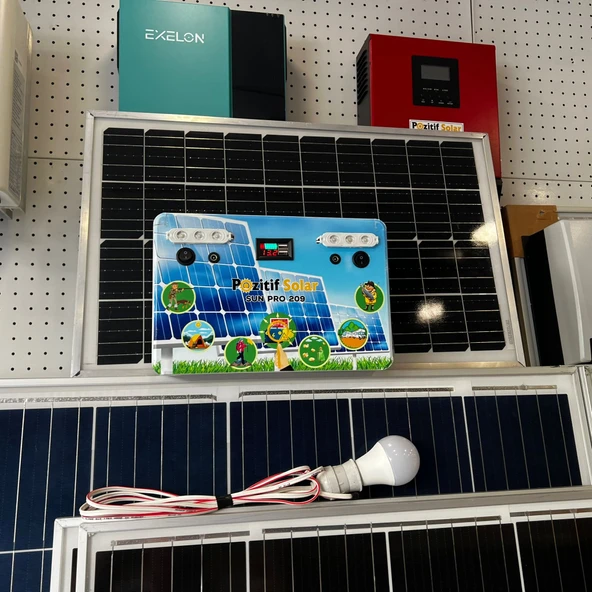SunPro 210 Taşınabilir Güç Kaynağı Solar Jenaratör Hazır Set 12 Ah Lifepo4 ürün görseli 1