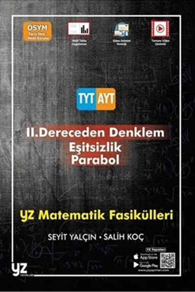 YZ YKS TYT AYT II.DERECEDEN DENKLEM EŞİTSİZLİK PARABOL *YENİ* ürün görseli 1