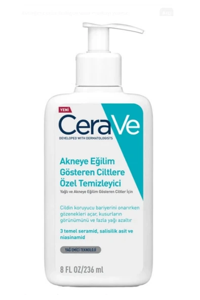 CeraVe Yağlı Ve Akneye Eğilimli Ciltler İçin Yüz Temizleme Jeli 236 ml ürün görseli 1