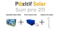 SunPro 211 Taşınabilir Güç Kaynağı Solar Jenaratör Hazır Set 18 Ah Lifepo4 ürün görseli 1