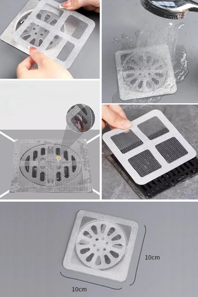 10'lu Banyo ve Mutfak Lavabo Koku ve Haşere Böcek Önleyici Gider Filtresi ürün görseli 1