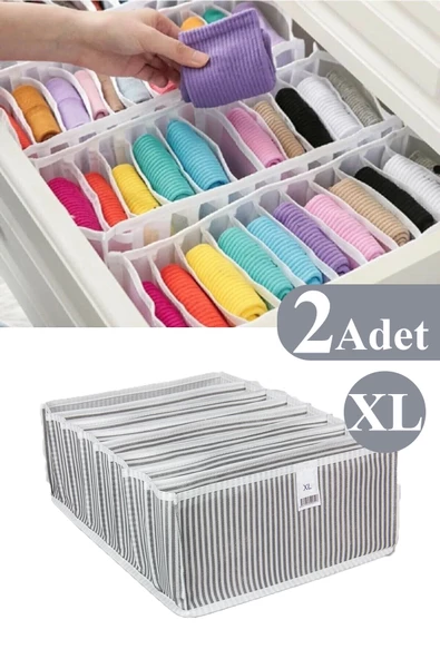 2 Adet Akordiyon Organizer Çekmece İçi Düzenleyici XL ürün görseli 1