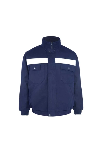 Kant 7/7 Gabardin Iş Montu Reflektörlü Kapitoneli Lacivert ürün görseli 1