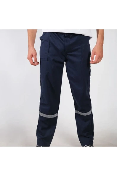 Butik Gabardin İş Pantolonu 16/12 Normal Kumaş Gabardin Çok Cepli Reflektörlü İş Pantolonu ürün görseli 1