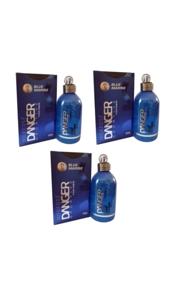 Morfose Danger Sportive Erkek Parfüm 100ml Edc Blue Marine 3 Adet ürün görseli 1