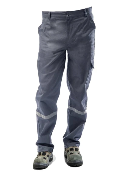 ERY İş Güvenliği 7/7 Gabardin Kışlık Gri Işçi Pantolonu Kalın Reflektörlü Iş Pantolonu ürün görseli 1