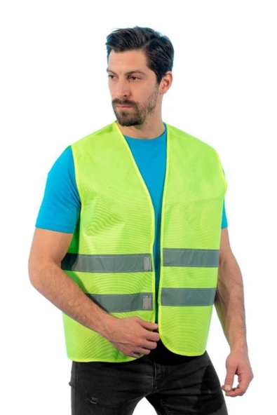 Endüstri Giyim İkaz Yeleği, Sarı -52e1400- Iş Yeleği-iş Güvenliği ürün görseli 1