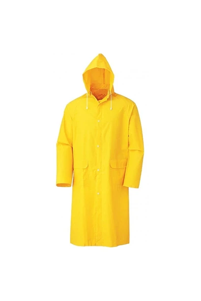 Biomak Kapşonlu Cepli Lüx Yağmurluk Sarı - Standart Beden 2xl ürün görseli 1