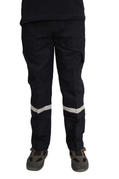 MAKROSAFETY Reflektörlü Yazlık I?şçi Pantolonu I?ş Kıyafetleri Lacivert Renk ürün görseli 1