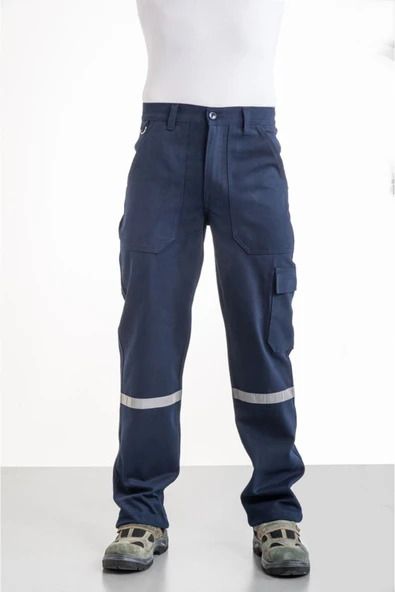 KANCA SAFETY Gabardin Kışlık Kalın İş Pantolonu Cepli Lacivert ürün görseli 1
