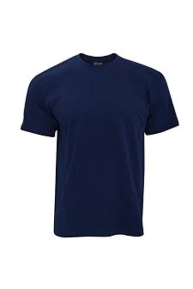 MESAY Bisiklet yaka Lacivert Kısa Kol Tshirt ürün görseli 1