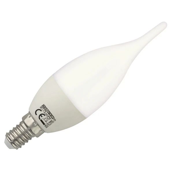 1 Adet Çok Kaliteli E14 Duy 5 Watt, 6400 Kelvin Beyaz Işık Led Ampul, Avize, Şamdan Ampulü Mum Ampul ürün görseli 1