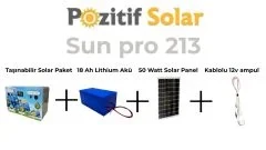 SunPro 213 Taşınabilir Güç Kaynağı Solar Jenaratör Hazır Set 18 Ah Lifepo4 ürün görseli 1