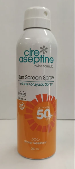 CİRE ASEPTİNE GÜNEŞ KORUYUCU SPREY 50+SPF 200ML ürün görseli 1