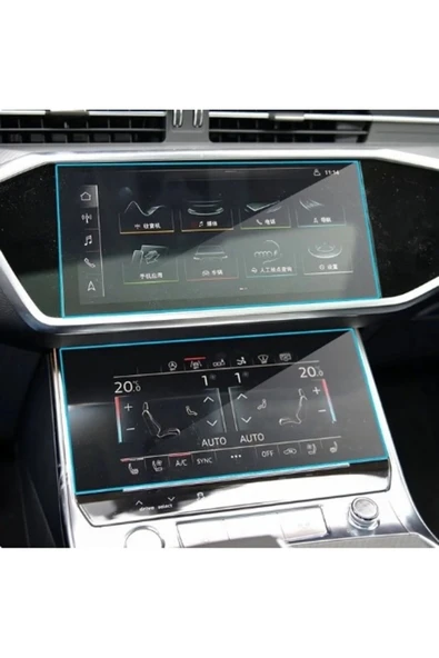ZDN Case Audi A7 Navigasyon ve Alt Kontrol Paneli Nano Ekran Koruyucu 2019-2023 ürün görseli 1