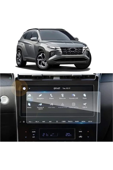 ZDN Case Hyundai Tucson 2021 10.25 Inç Multimedya Ekran Koruyucu Nano Film ürün görseli 1