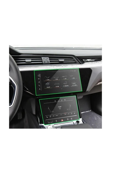 ZDN Case Audi E-tron Gösterge Ve Multimedya Çift Ekran Koruyucu Navigasyon 9H Nano Ekran Koruyucu ürün görseli 1