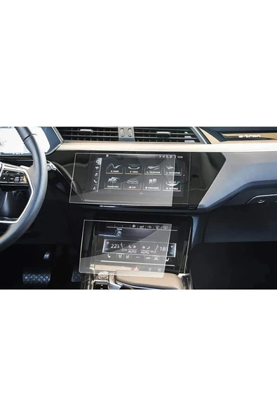 ZDN Case Audi A6 Navigasyon ve Alt Kontrol Paneli 9H Nano Ekran Koruyucu 2019-2023 ürün görseli 1