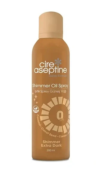 CİRE ASEPTİNE IŞILTILI GÜNEŞ YAĞI SPREY 0+SPF EXTRA DARK 200ML ürün görseli 1