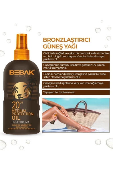 Bronzlaştırıcı Yağ 20 Spf 150 Ml - Resim 2