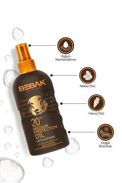 Bronzlaştırıcı Yağ 20 Spf 150 Ml - Resim 3