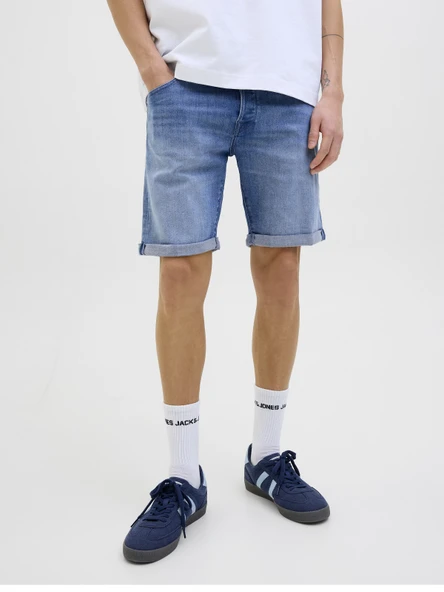 JACK JONES Erkek Likralı Kot Şort 12269608 ürün görseli 1