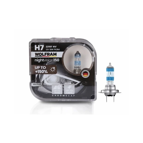 H7 Halojen Ampul Sky Blue Beyaz Işık 12V 100W 22197SB ürün görseli 1