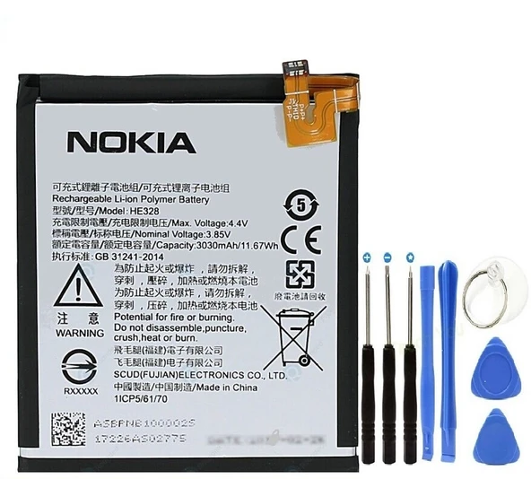 Nokia 8 Pil Batarya + Tamir Seti He328 3030Mah ürün görseli 1