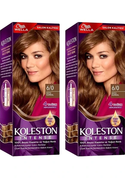 Wella Koleston Intense Saç Boyası 6/0 Koyu Kumral x 2 Adet ürün görseli 1