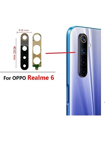 Realme 6 RMX2001 Arka Kamera Lens Camı ürün görseli 1
