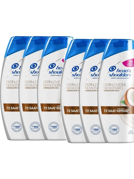 Head&Shoulders Derinlemesine Nemlendirici Kepeğe Karşı Etkili Şampuan 350 ml x 6 Adet ürün görseli 1