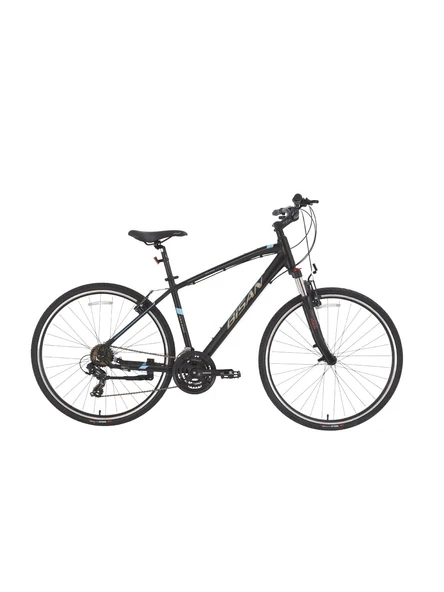 BİSAN TRX 8100 ERKEK ŞEHİR BİSİKLETİ 46CM V 28 JANT 21 VİTES MAT SİYAH MAVİ ürün görseli 1