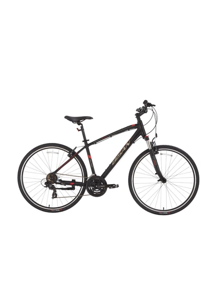 BİSAN TRX 8100 ERKEK ŞEHİR BİSİKLETİ 46CM V 28 JANT 21 VİTES MAT SİYAH KIRMIZI ürün görseli 1