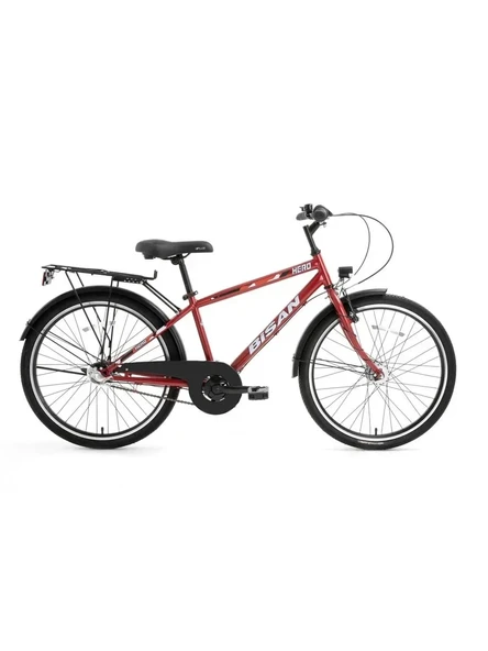 BİSAN HERO ERKEK ŞEHİR BİSİKLETİ 36CM V 24 JANT 3 VİTES METALİK KIRMIZI KIRMIZI ürün görseli 1