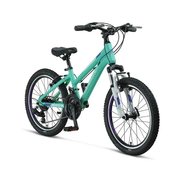 MOSSO WILDFIRE L-20-V KIZ ÇOCUK BİSİKLETİ 280H 20 JANT 18 VİTES EMERALD MOR ürün görseli 1