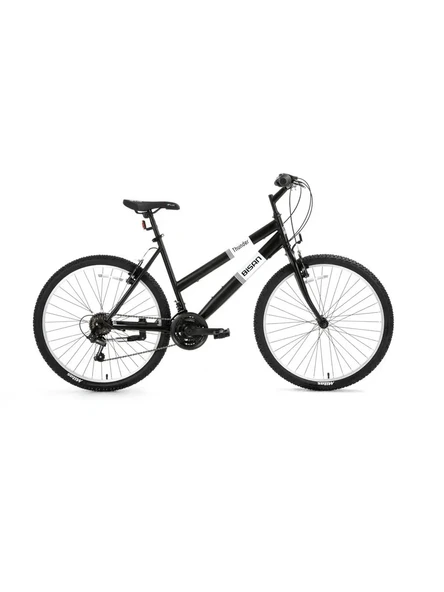 BİSAN THUNDER KADIN DAĞ BİSİKLETİ 47CM V 26 JANT 18 VİTES MAT SİYAH BEYAZ ürün görseli 1