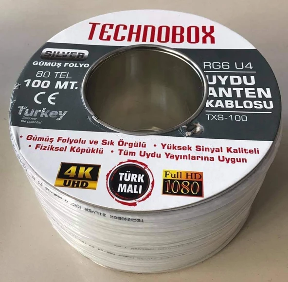 ANTEN KABLOSU RG6 TECHNOBOX 80 TEL ürün görseli 1