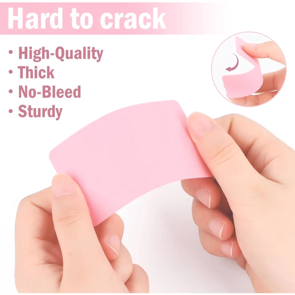 Boş Kelime Kartları 5x8 cm - 50 Adet Oval Kenarlı | Tabu & Not Kartları - Pembe ürün görseli 1