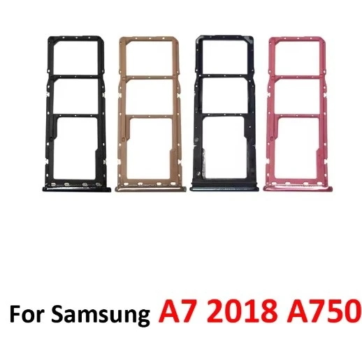 Samsung Galaxy için A7 2018 A750 A750F A750FN telefon konut SIM tepsi adaptörü 0 için mikro SD kart tepsi tutucu ürün görseli 1
