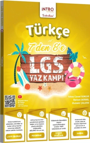 7 den 8 e LGS Türkçe Yaz Kampı İntro Yayınları ürün görseli 1