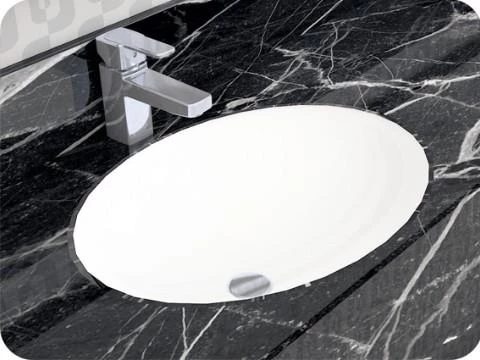 Alvit Hilton 37*47 Cm Tezgah Altı Oval Lavabo Yapıştırma ürün görseli 1