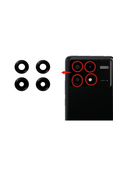 Xiaomi Uyumlu Poco X6 Pro Kamera Lensi Cam 2311DRK48G, 2311DRK48I ürün görseli 1